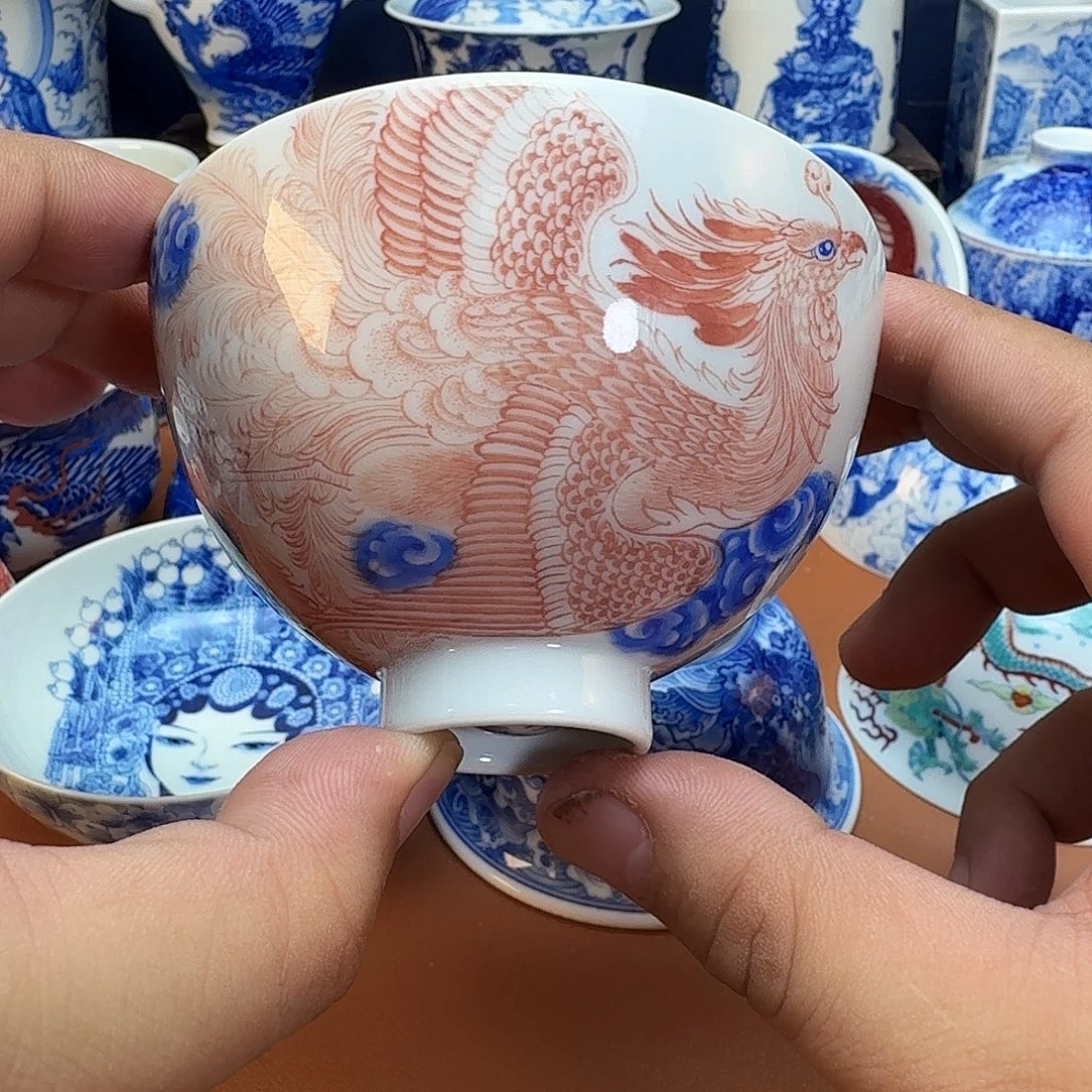我***丫杯子景德镇全手工手绘陶瓷