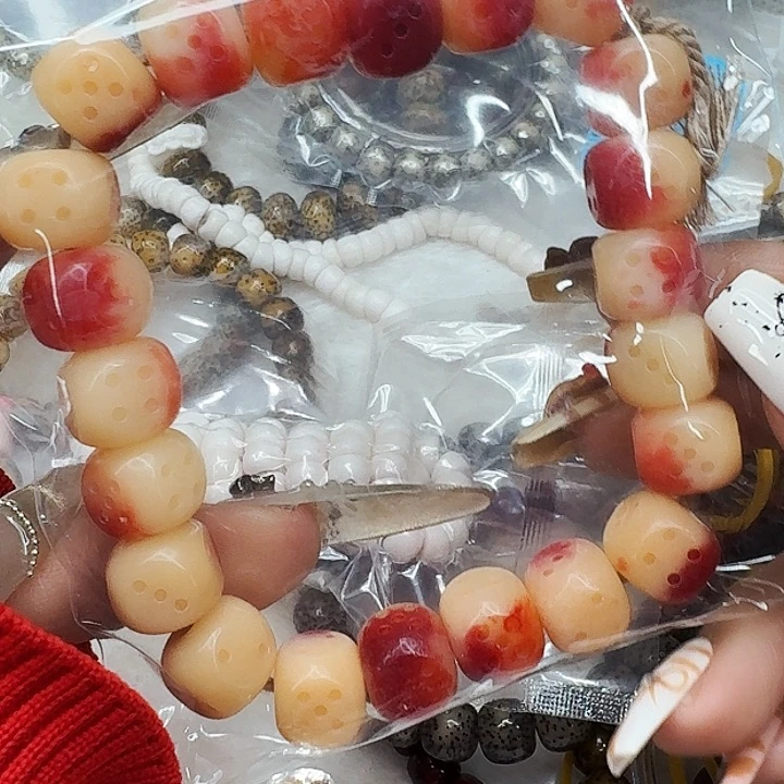 星月菩提手串609半血驼骨手持对角1.4