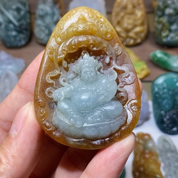 简***画定制翡翠未镶嵌黄财