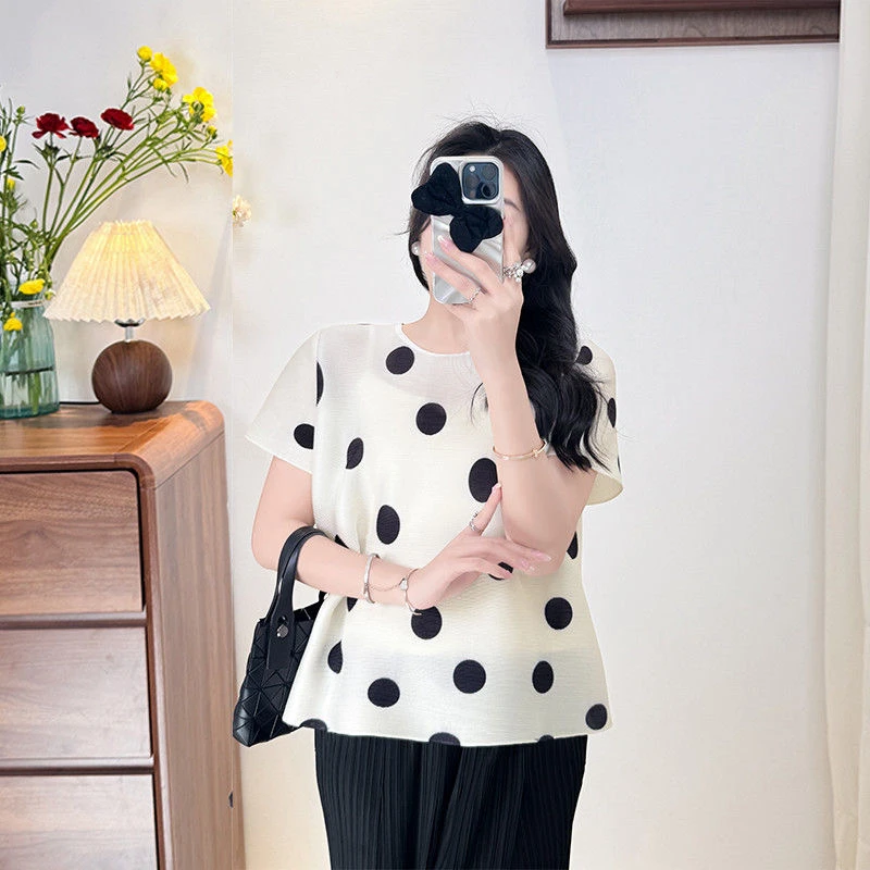 MEIZI时尚波点上衣1701六
