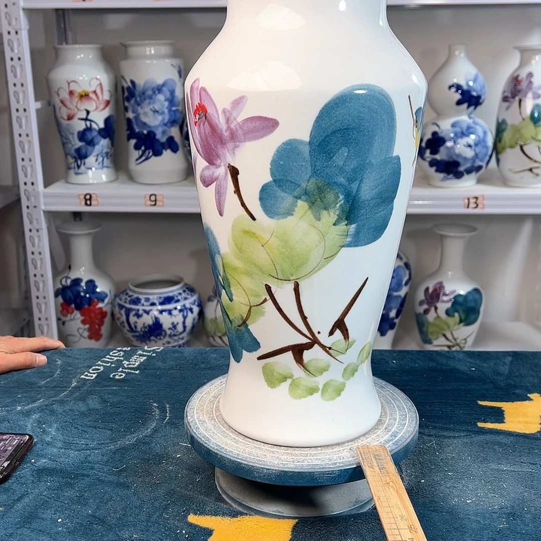 摆件景德镇陶瓷大鱼鸟