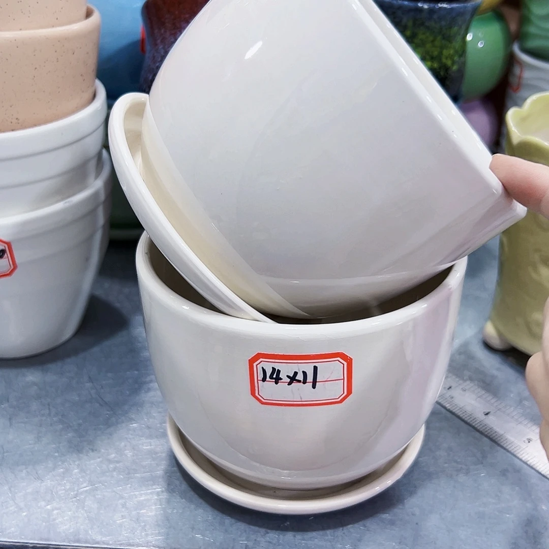 外贸尾单陶瓷花盆凑单10米包邮