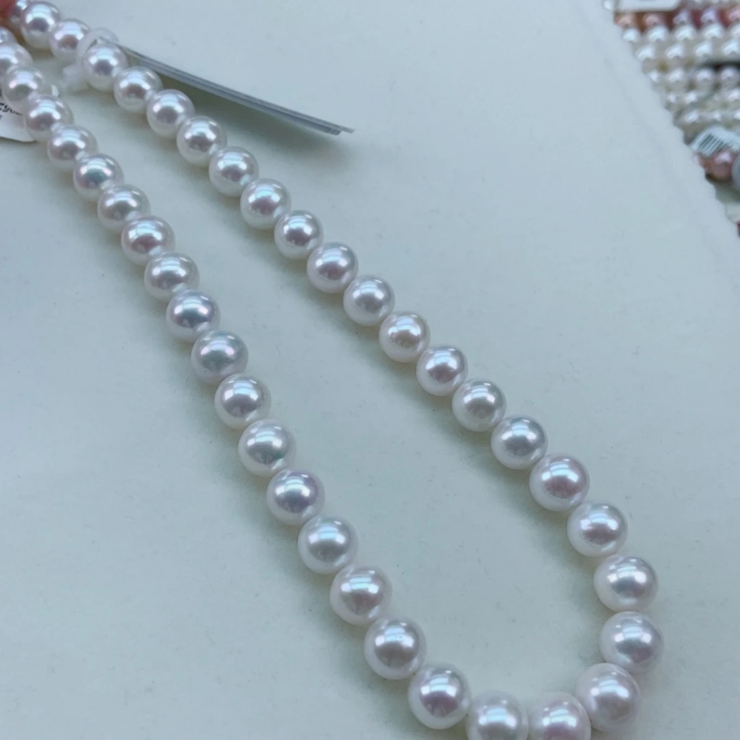银S925镶嵌淡水珍珠9/10镜面冷白炫彩干净毕业
