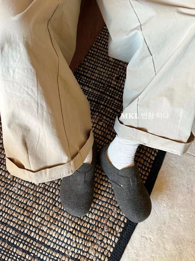 米满满-昇欣达（3386-18#福）韩系百搭圆头一字扣单鞋