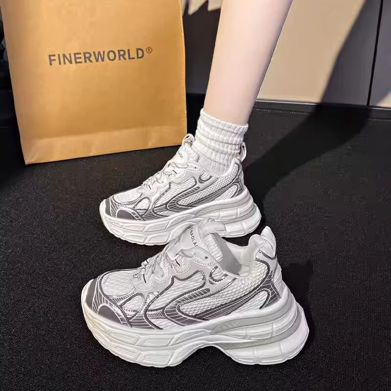 老爹鞋时尚百搭春夏季透气春季潮流厚底