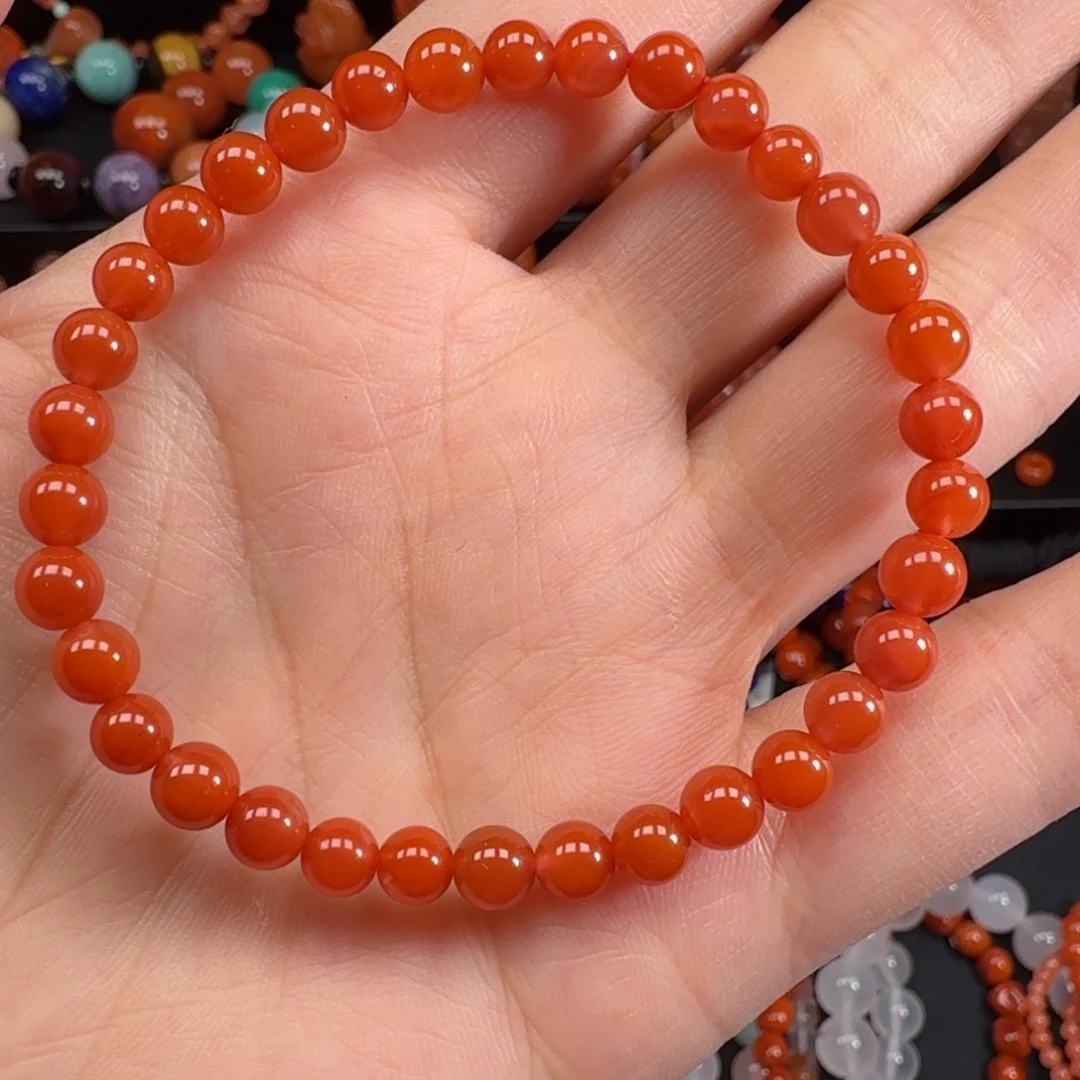 南红玛瑙未镶嵌手串5.5mm