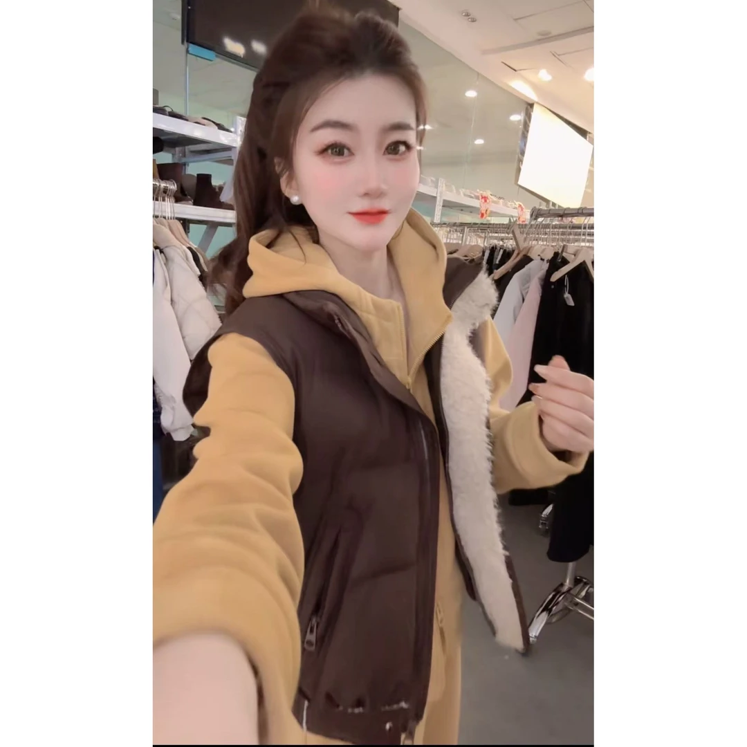 『休闲女孩X』设计显瘦百搭时尚厚款加绒套装1336