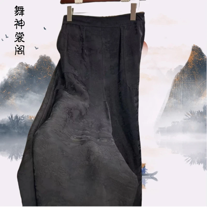 【双面1207】双面双穿香云纱过了尼染裤子