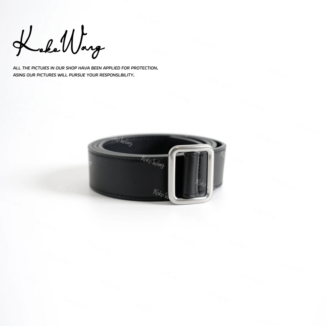 KOKOWANG 新款napa牛皮简约复古方扣百搭无孔腰带 536195E27S23
