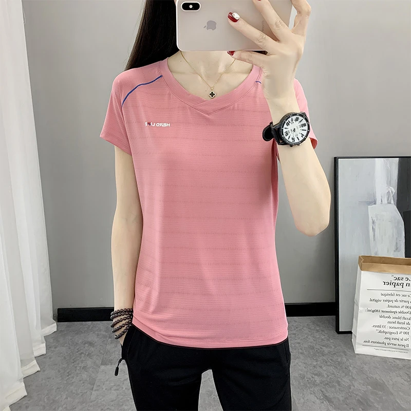 3360夏季冰丝速干T恤女户外运动凉感时尚内搭轻薄透气短袖