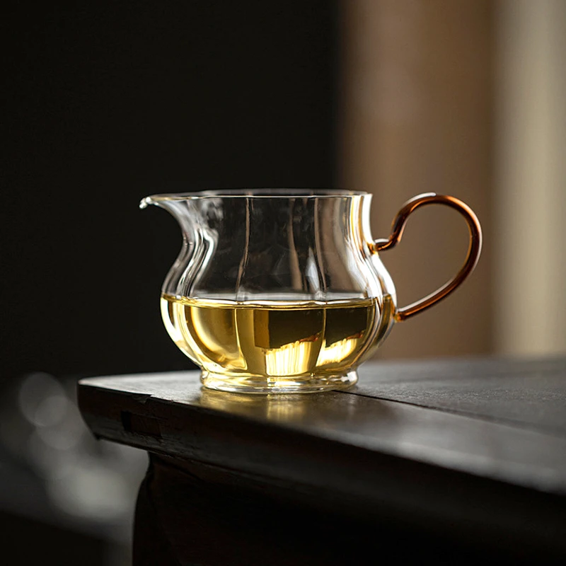 日式瓜陵公道杯透明耐热高硼硅玻璃分茶器茶海公道杯高档洋气茶具