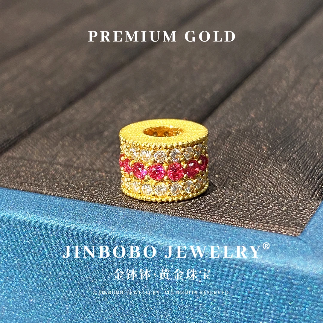 闪动蔷薇 路路通转运珠吊坠（不含链）足金999