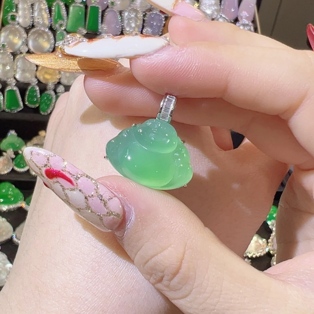 玛瑙/玉髓颈饰银S925镶嵌