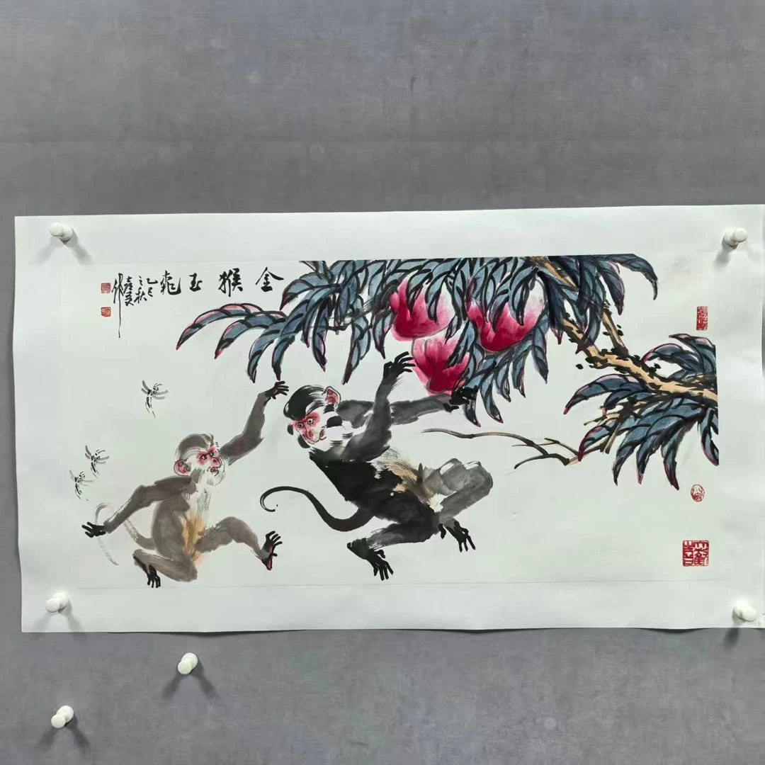 锦泉斋岳喜友亲笔手绘三尺国画作品yxy08