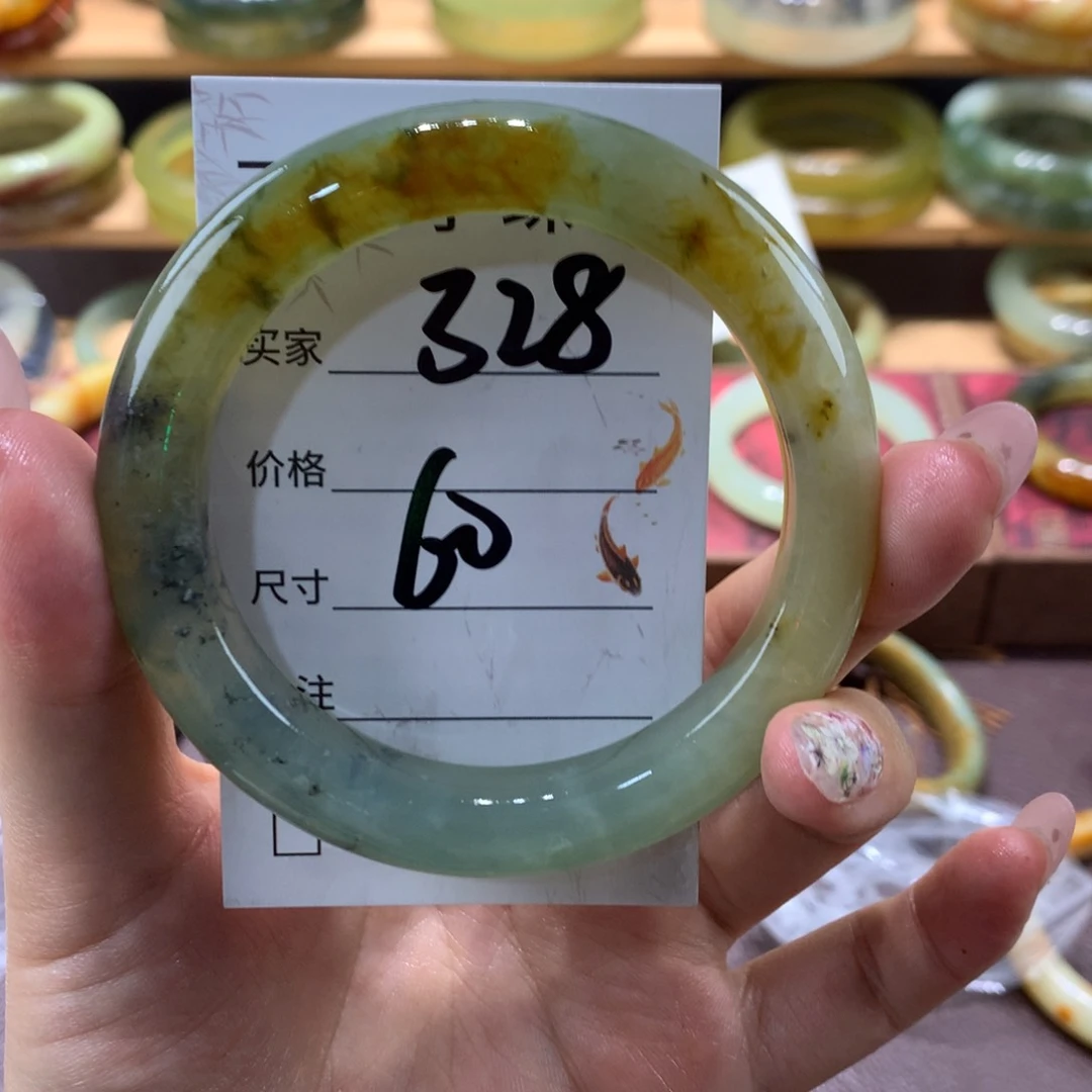 蛇纹石玉未镶嵌手镯十**对