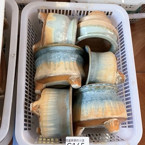 紫砂花盆165微瑕品口径7到8左右
