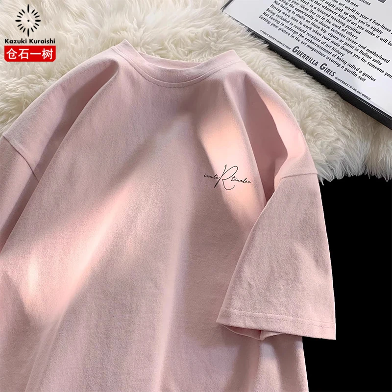 仓石一树潮百搭男士短袖t恤男款2025夏季美式休闲宽松ins半袖上衣