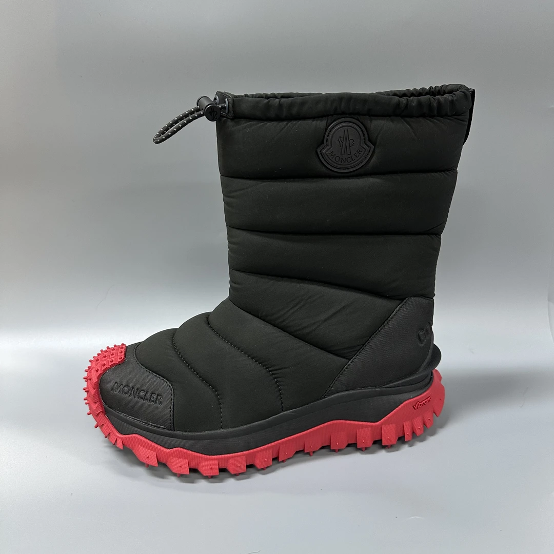 MONCLER/蒙口 mo151 黑色红底面包靴 时尚潮流