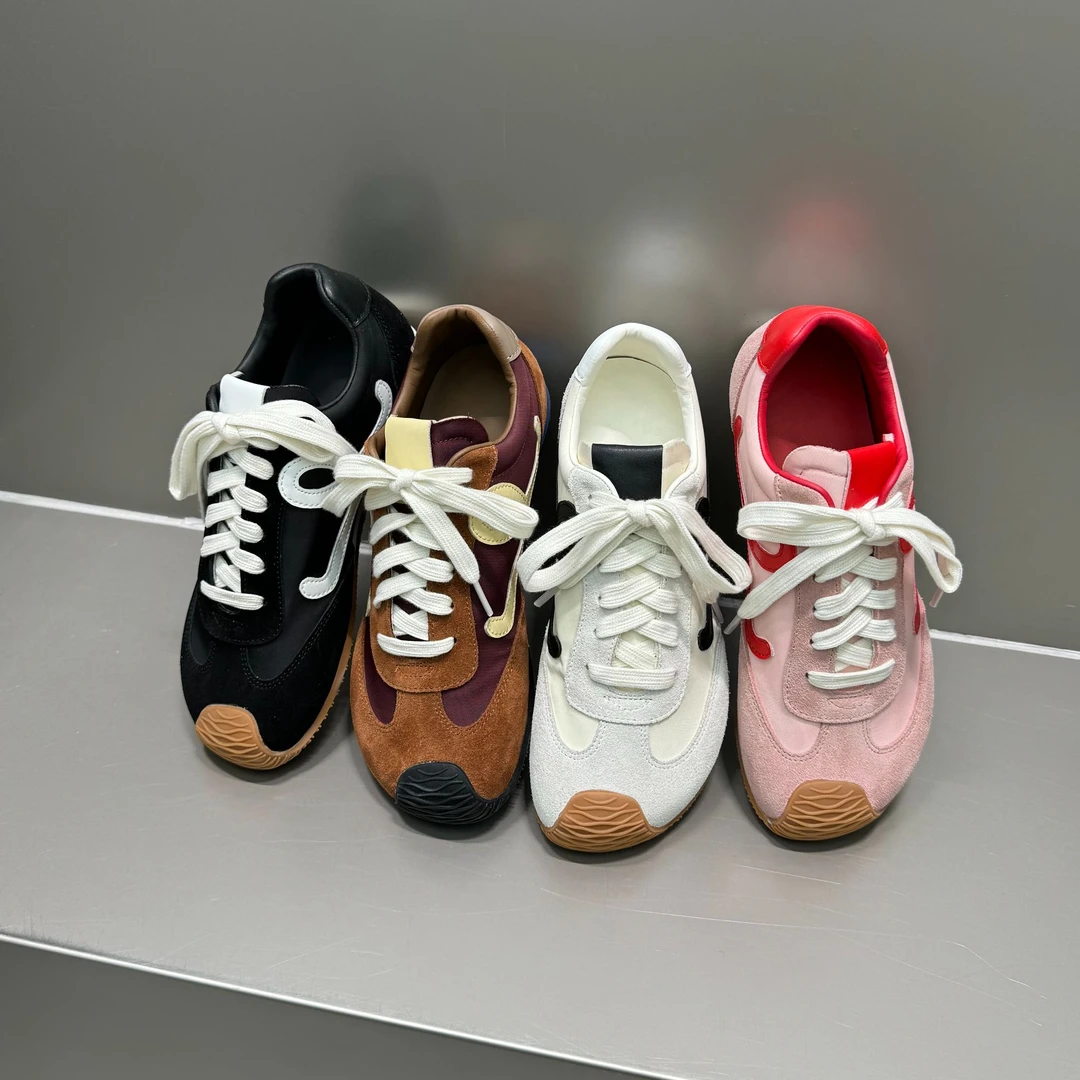 THE MIL麋鹿 歪头小可爱~复古系带休闲运动小白鞋女德训阿甘鞋