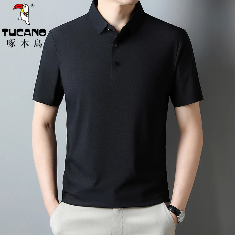 TUCANO/啄木鳥冰丝短袖polo衫男士夏季薄款宽松翻领t恤商务休闲男