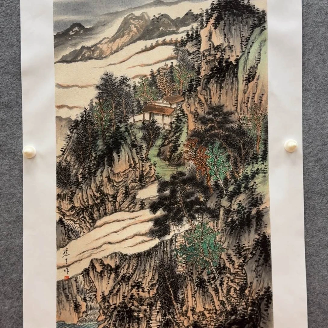 国画刘儒樵三尺作品山水