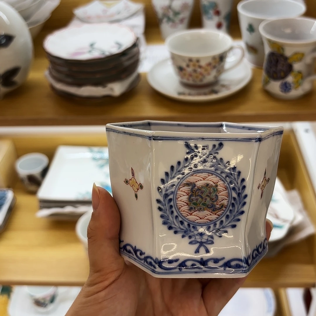 陶三浦晃祯 六角杯。