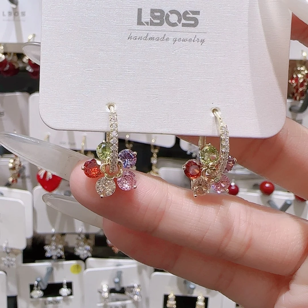 锆石铜合金925银耳环