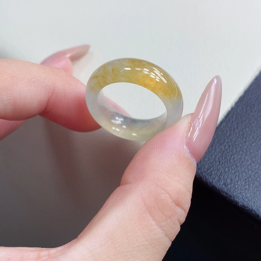 翡翠未镶嵌戒指13-14号