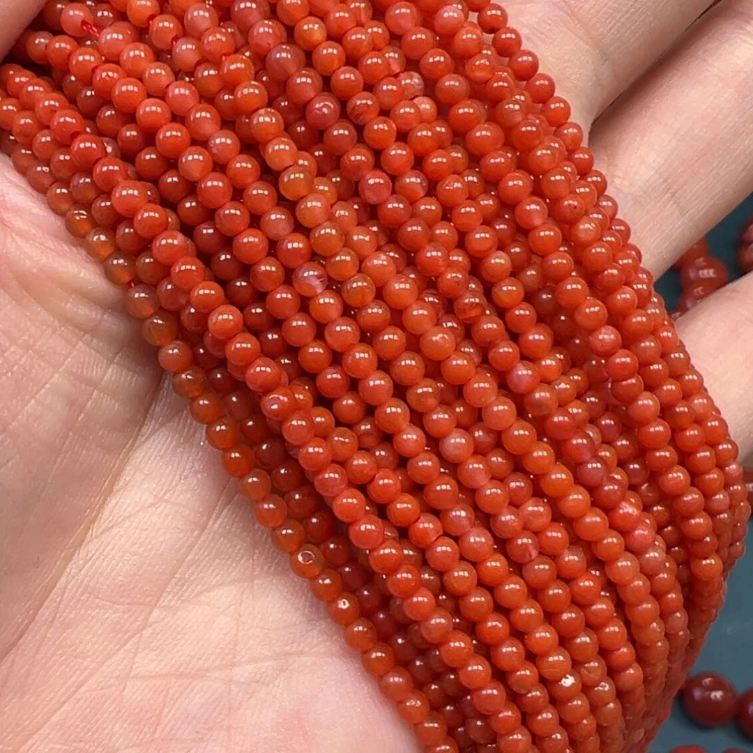 未镶嵌项链南红玛瑙2mm