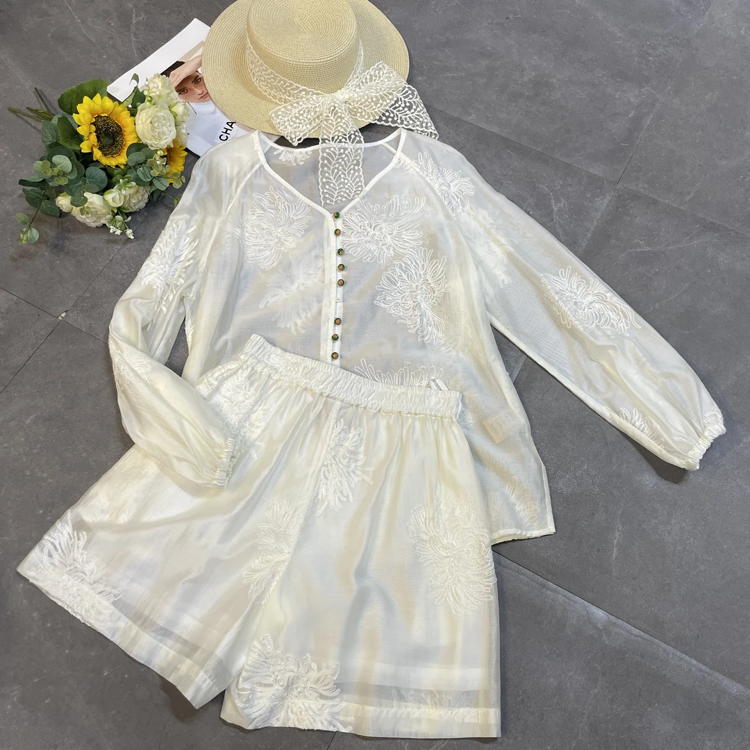 【梅兰竹菊套装】气质中式女装套装上衣时尚复古套装961