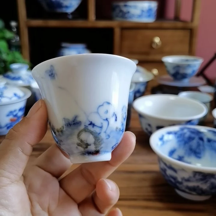 手工手绘柴窑童子