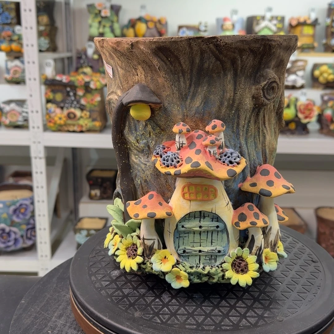 美***芝本默花器麦饭石瑕疵花盆