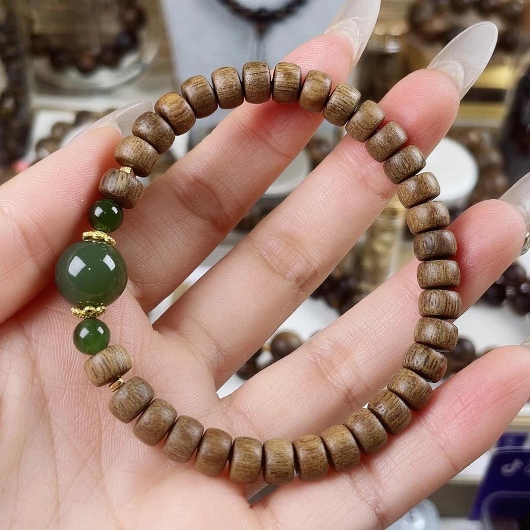 手串沉香富森红土沉窖藏古董玉化瘤疤0.7