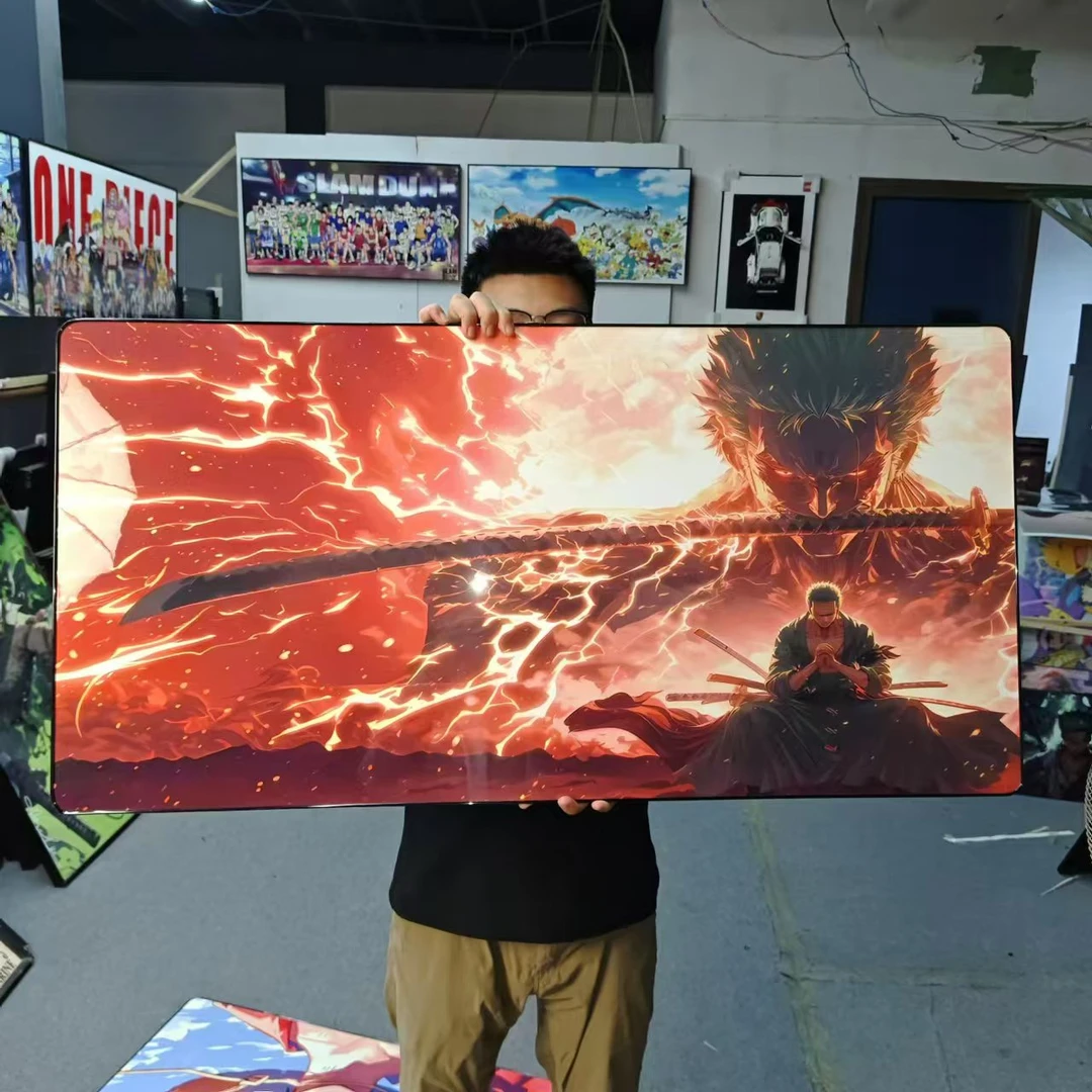 【海贼王】动漫海贼王红色一刀流索隆装饰画卡通壁PVC30*60