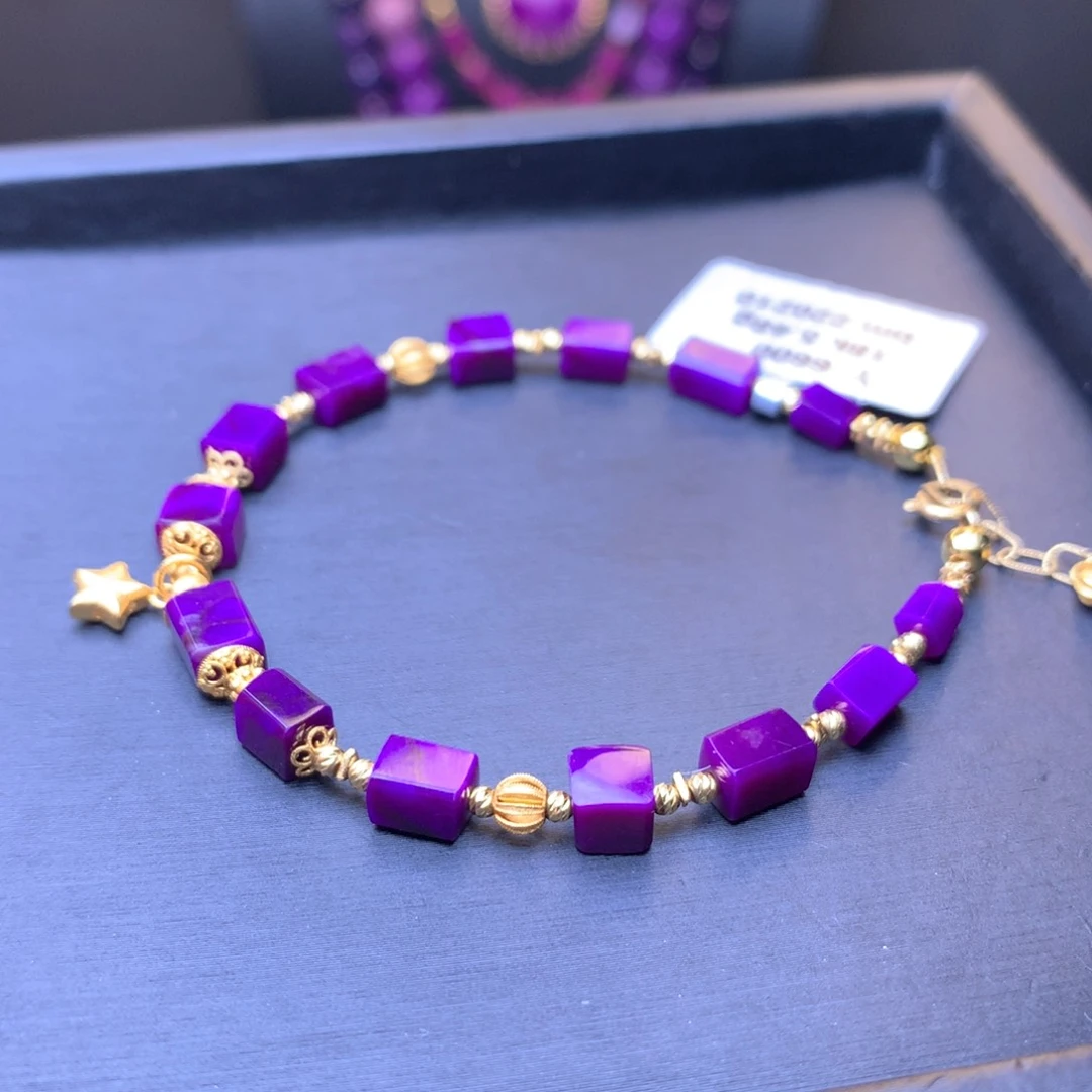 苏纪石（舒俱来）手串18K金镶嵌