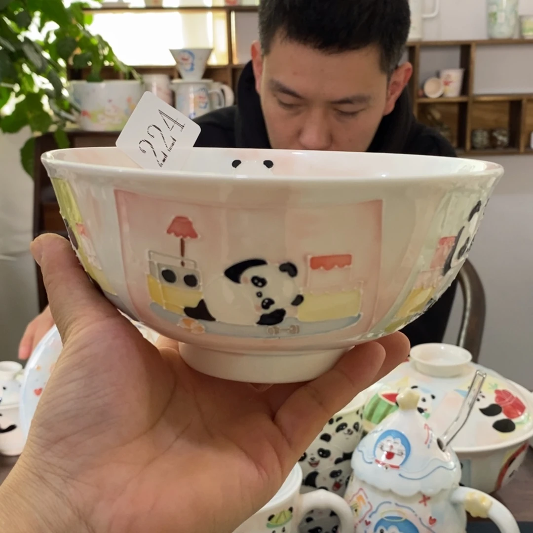 瓷片景德镇釉下彩手绘