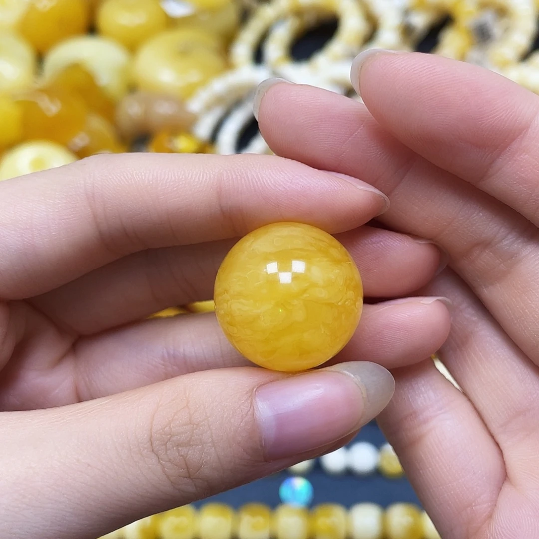 裸石蜜蜡未镶嵌圆珠22mm