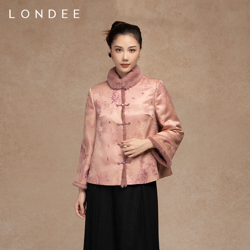 Londee/龙笛新品冬季加厚外套中式春节新年上衣4T25171