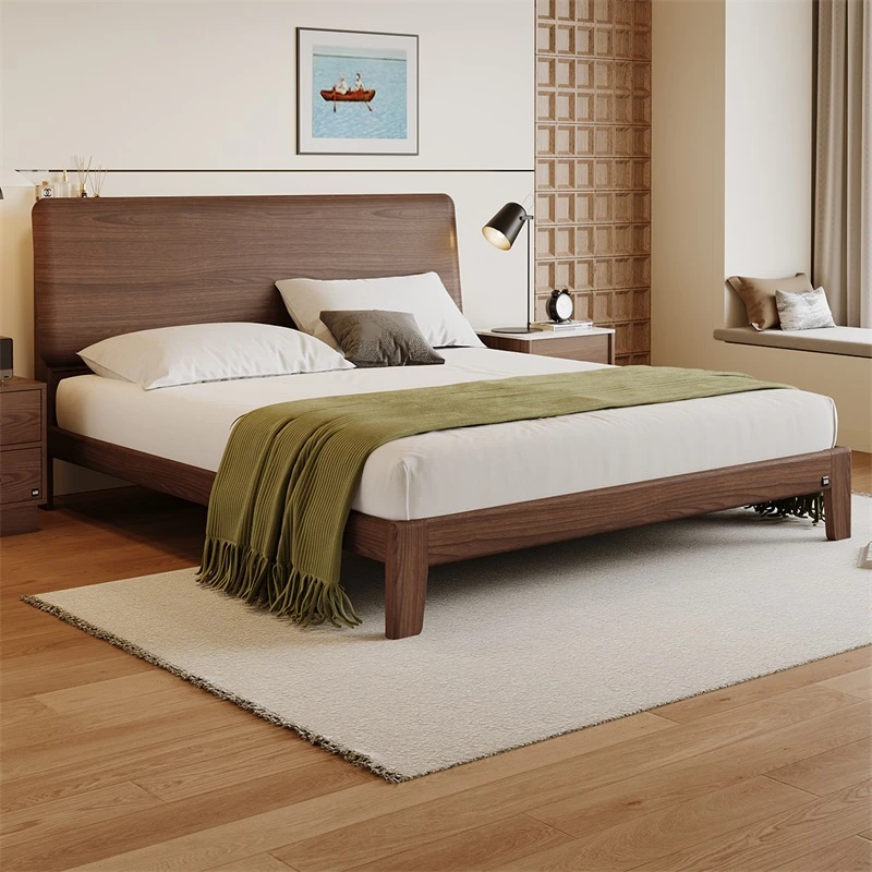 顾家家居（KUKA）顾家木艺 中古风白椿木全实木双人床PT8082B