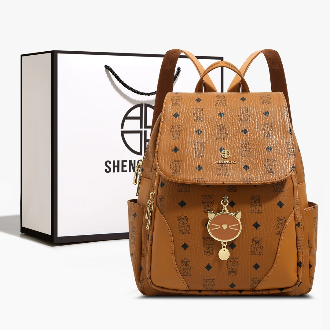 SHENGMILUO/圣米洛洋气小众设计双肩包包女大容量通勤时尚背包