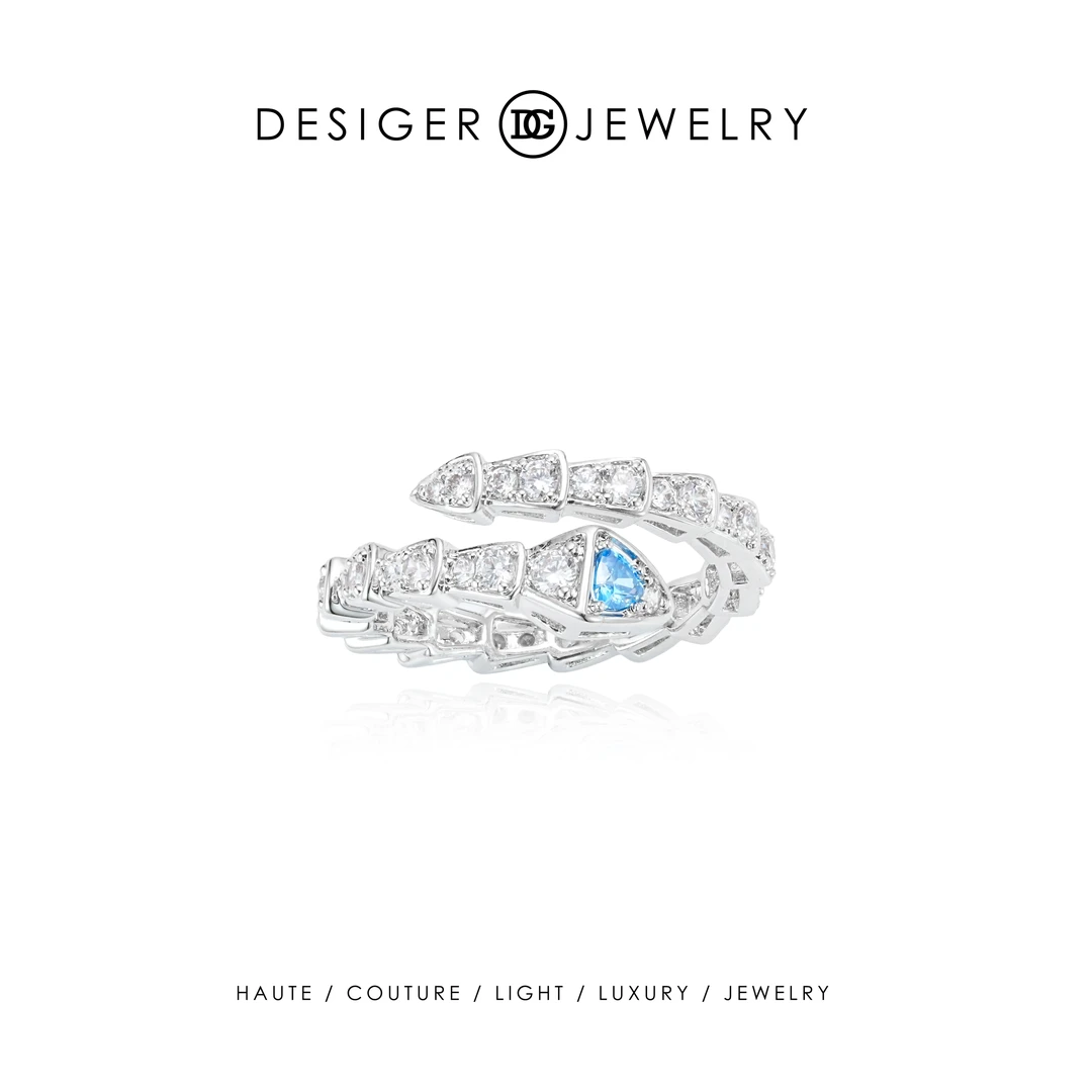 【灵蛇佑梦】Desiger设计师款蛇轻奢戒指F0369