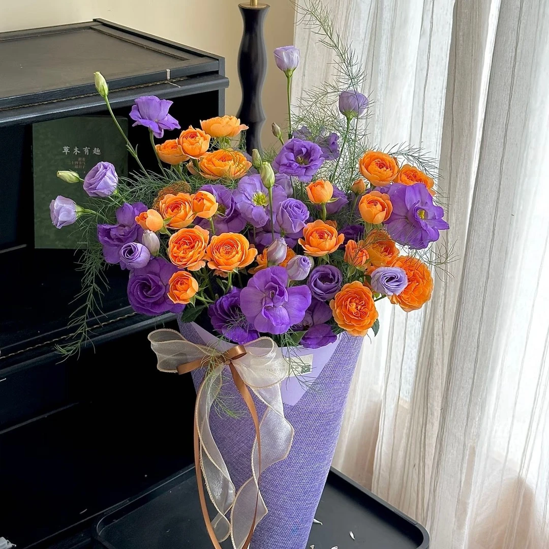 【紫色洋桔梗+果汁阳台+芦荀草】顺丰包邮，基地直发