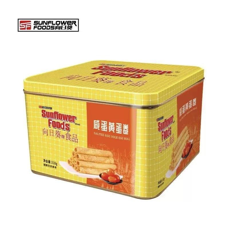 香港向日葵经典咸蛋黄味蛋卷318g*3罐