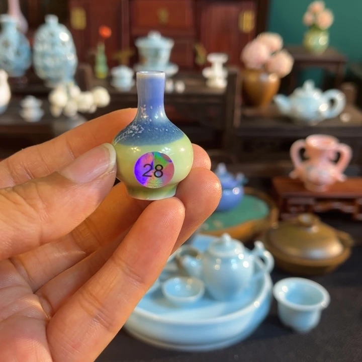 摆件微陶老王迷你花瓶