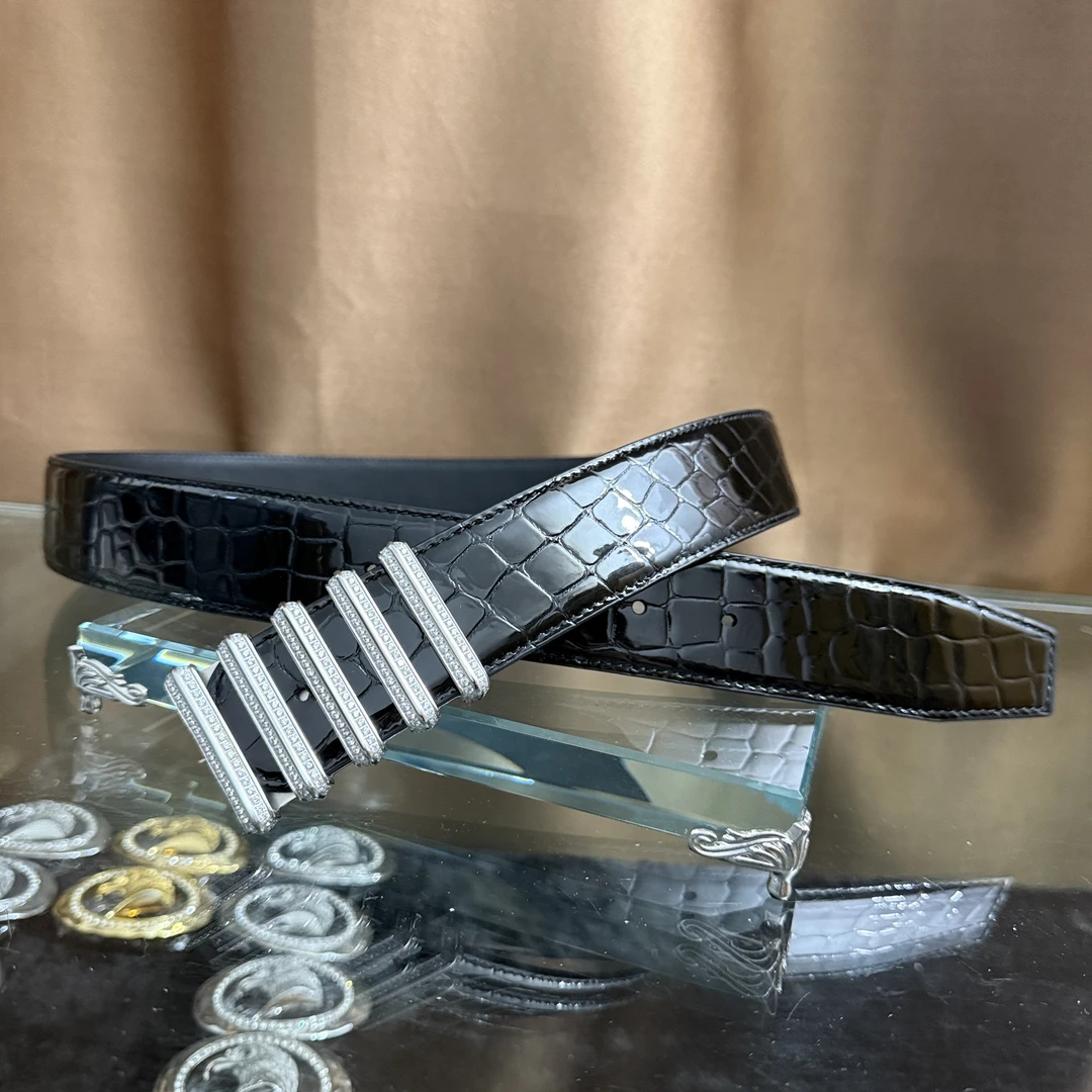 史蒂芬新款百搭男士皮带高档休闲老鹰头牛皮腰带青中老年时尚算盘