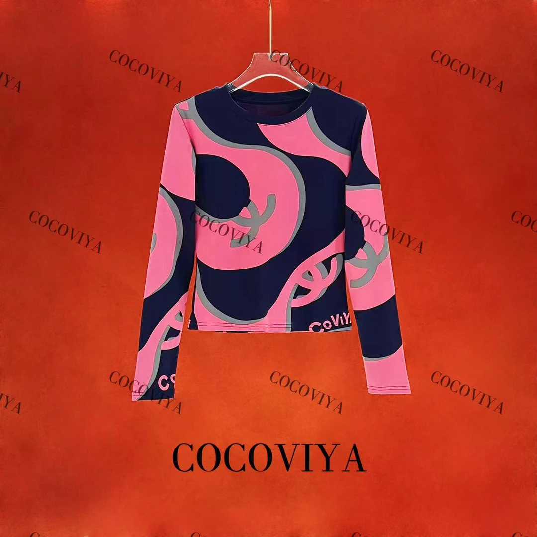 2024 COCOVIYA设计感印花秋冬百搭时尚休闲上衣【24C-333】