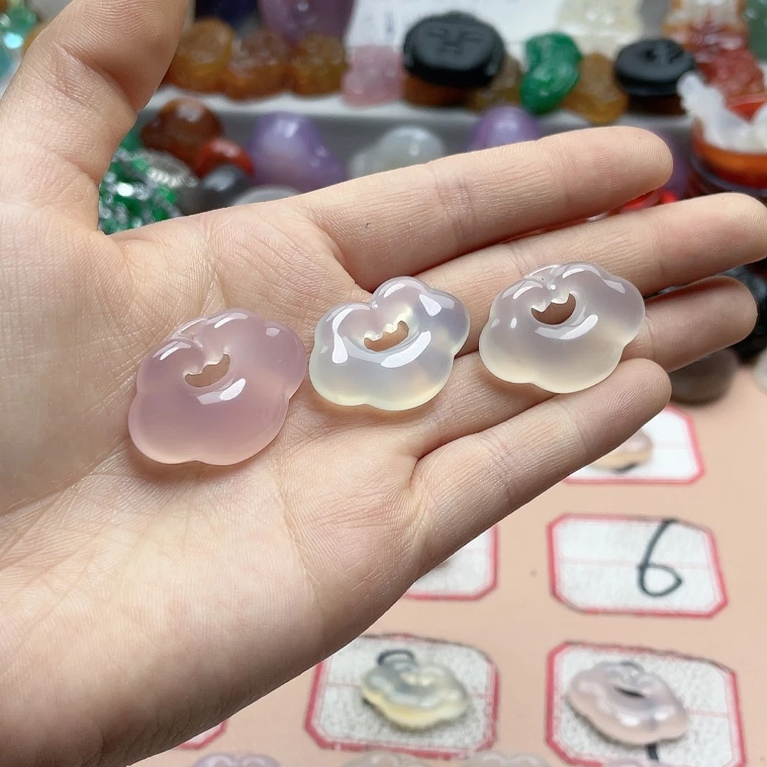 玛瑙/玉髓颈饰合金木*