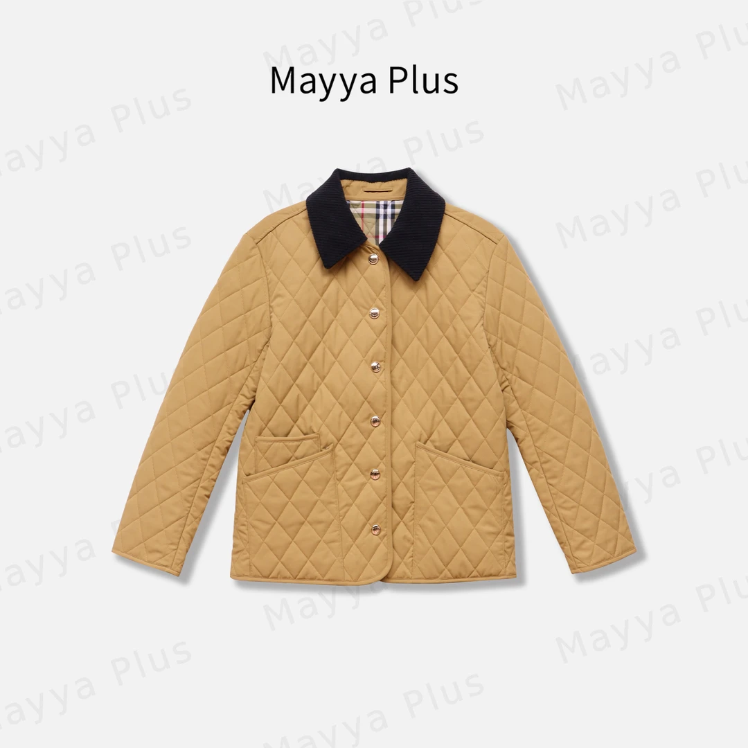 【英伦风】Mayya Plus麦芽定制气质显瘦流光风棉衣32536933