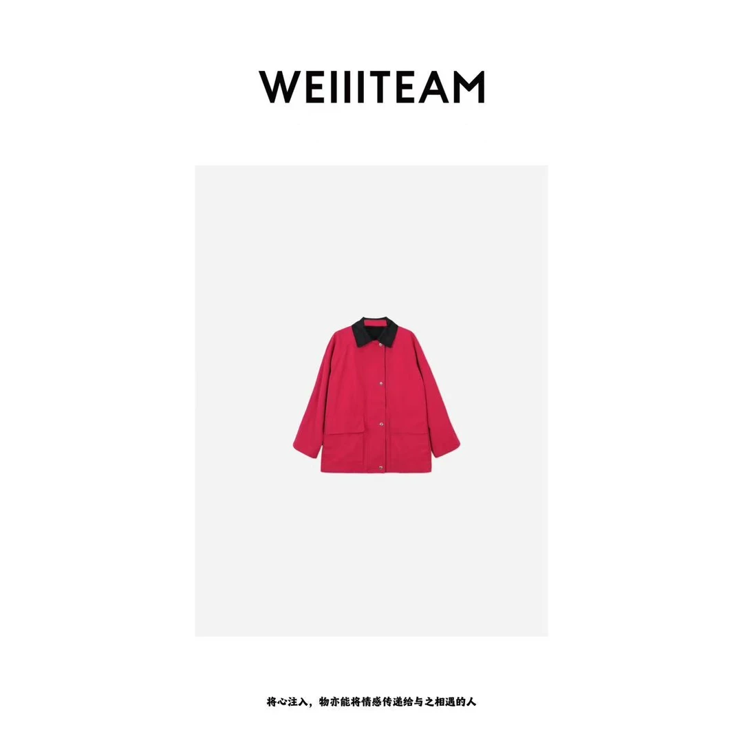 WEIIITEAM   “静地涌动”复古工装撞色夹克外套  T-091