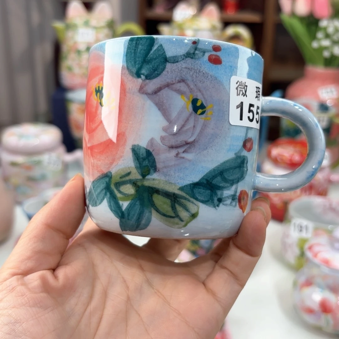 景德镇手绘高温釉下彩陶瓷茶具